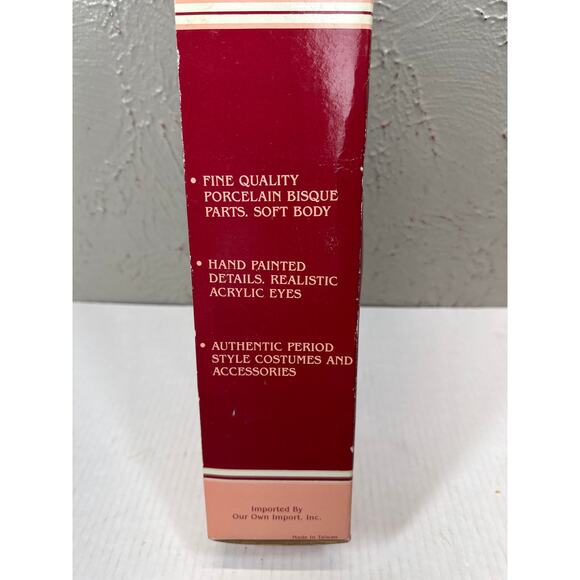 Vintage 1990 Regal Doll Collection ALYSSA Porcelain Doll 16" Pink Hearts Prair - Picture 4 of 4